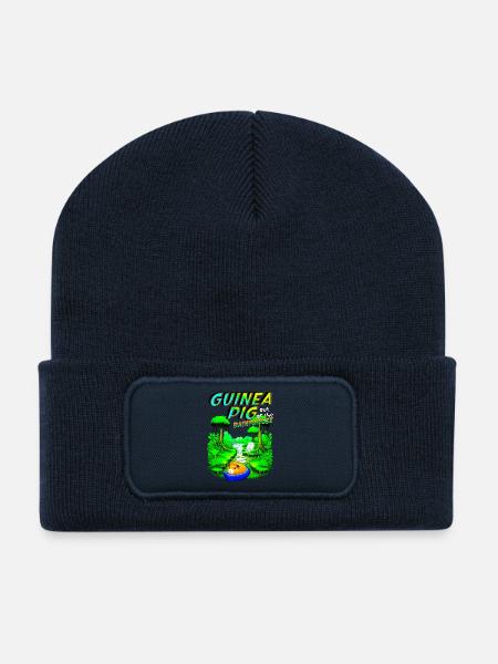 Meerschweinchen-Dschungel-Abenteuer - Recycelte Patch Beanie - French Navy