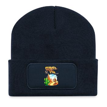Meerschweinchen-Wüstenabenteuer - Recycelte Patch Beanie - French Navy - Vorne