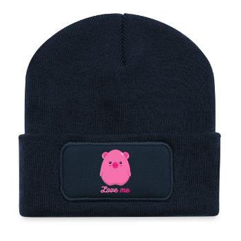 Schwein - Recycelte Patch Beanie - French Navy - Vorne