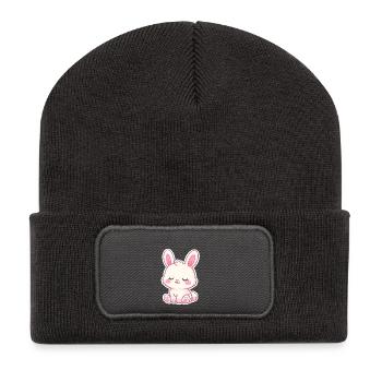 Kawaii cute baby Bunny Kawaii style - Recycled Patch Beanie - dark grey - Front