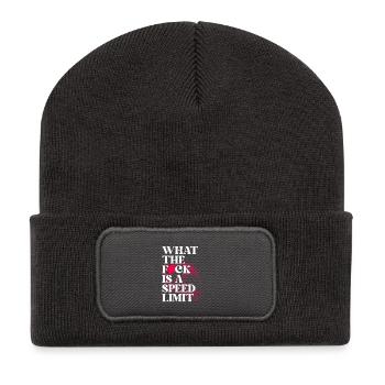 Voiture - Beanie recyclé à patch - charbon - Devant