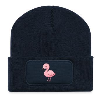 niedlicher_Flamingo_Kawaii_Geschenk_Kinder - Recycled Patch Beanie - french navy - Front