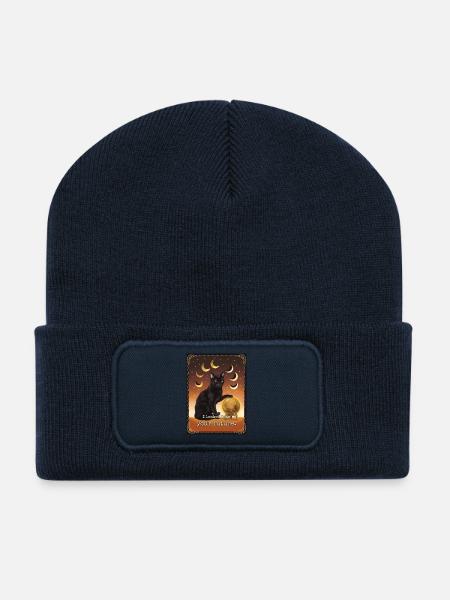 Future Nope Cat - Recycled Patch Beanie - french navy