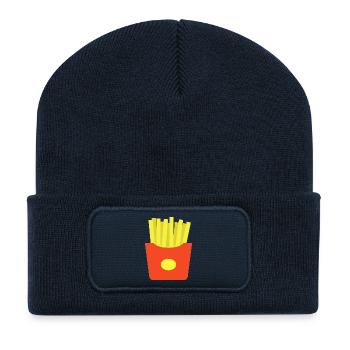 French Fries - Recycled Patch Beanie - french navy - Front