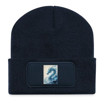 Der Erste Wind: Blauer Drache – Wiederbelebung - Recycelte Patch Beanie - French Navy - Vorne