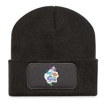 Take Me To The Sea - Recycled Patch Beanie - dark grey - Front