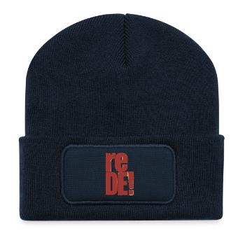 reDE Spruch Gaming Streamer Zitat Typografie - Recycled Patch Beanie - french navy - Front