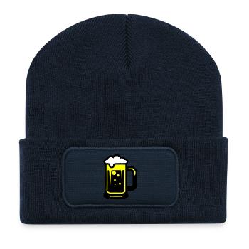 Beer beer glass icon - Recycled Patch Beanie - french navy - Front