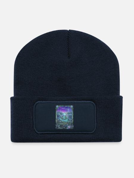 Zukünftiges Neon-Bike in Oase - Recycelte Patch Beanie - French Navy