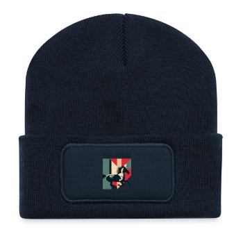 Palio di Siena Pferde Leidenschaft - Recycelte Patch Beanie - French Navy - Vorne