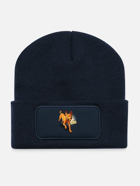 Niemand nimmt mir meinen Ball weg – lustiger Vizsla-Hund - Recycelte Patch Beanie - French Navy