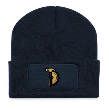 Hammer Kreissaege Logo - Recycelte Patch Beanie - French Navy - Vorne
