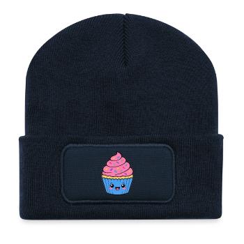 Kawaii Cupcake Freude - Recycelte Patch Beanie - French Navy - Vorne