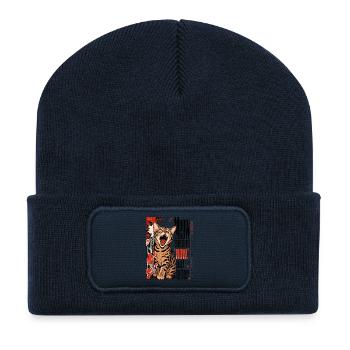 Meow Means 'Now', Not Later – Lautstarke Bengal - Recycled Patch Beanie - french navy - Front
