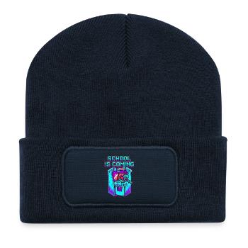 L’école arrive Arcade Pixel Art de Zombies - Beanie recyclé à patch - bleu marine - Devant