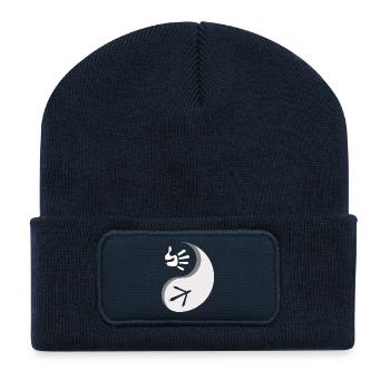 Qigong Qi Gong Tai Chi Chigong Huhn - Recycelte Patch Beanie - French Navy - Vorne
