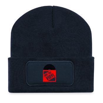save the vinyl - Recycelte Patch Beanie - French Navy - Vorne