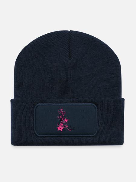 Vrille - Beanie recyclé à patch - bleu marine