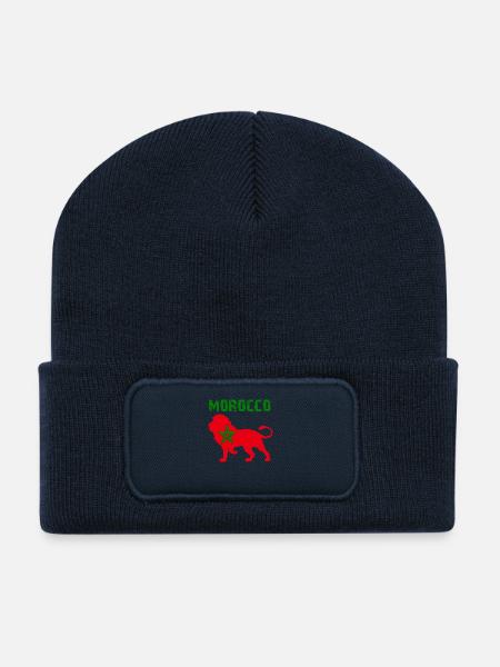 MAROC MAROC MAROC leon - Beanie recyclé à patch - bleu marine