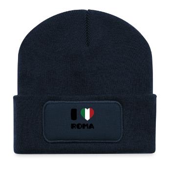 I Love Roma - Beanie recyclé à patch - bleu marine - Devant