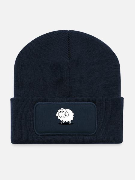Schaf - Recycelte Patch Beanie - French Navy