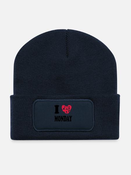 I HATE MONDAY - Recycelte Patch Beanie - French Navy