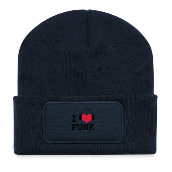 Ich liebe Funk! - Recycelte Patch Beanie - French Navy - Vorne