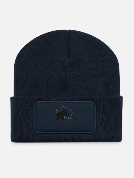 wolliges Mammut (in die Jahre gekommen) - Beanie recyclé à patch - bleu marine