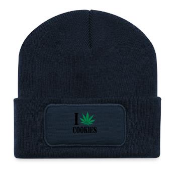 I love cookies - Recycled Patch Beanie - french navy - Front