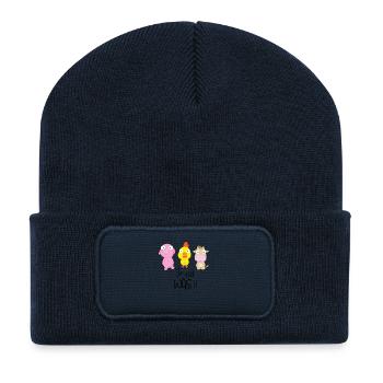 Ihr esst was?! - Recycelte Patch Beanie - French Navy - Vorne
