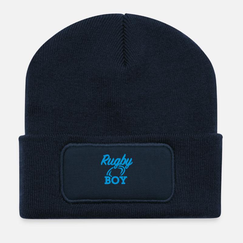 Rugby - Recycelte Patch Beanie - French Navy
