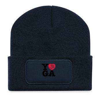 yoga - Recycelte Patch Beanie - French Navy - Vorne