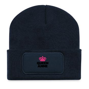 Queen anne name thing crown - Recycled Patch Beanie - french navy - Front