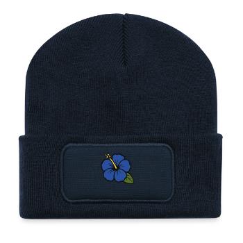 hibiskus flower - Recycelte Patch Beanie - French Navy - Vorne