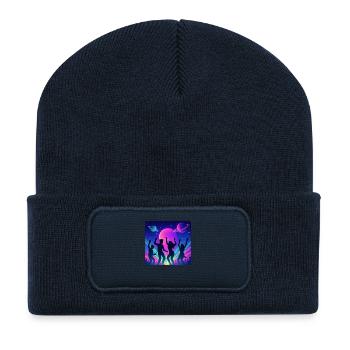 Rave-tastic - Recycelte Patch Beanie - French Navy - Vorne