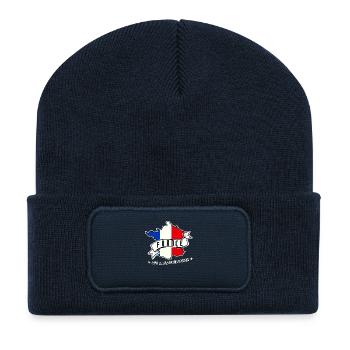 Frankreich - Recycelte Patch Beanie - French Navy - Vorne