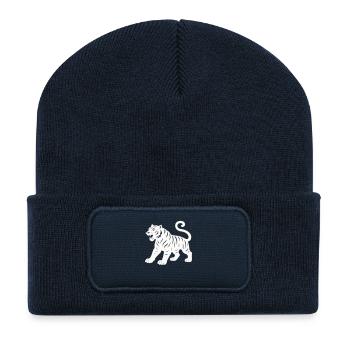 tigre - Beanie recyclé à patch - bleu marine - Devant