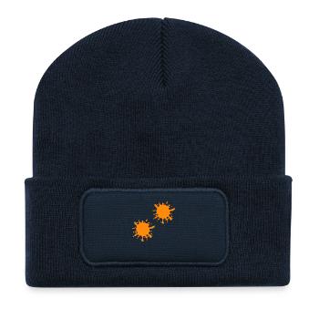 Splashes of paint - Recycled Patch Beanie - french navy - Front