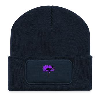 Blume - Recycelte Patch Beanie - French Navy - Vorne