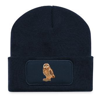 Sumpfohreule - Recycelte Patch Beanie - French Navy - Vorne