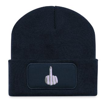 stinkefinger - Recycelte Patch Beanie - French Navy - Vorne