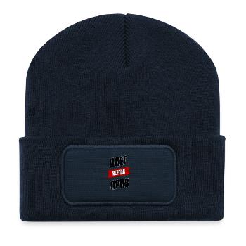 Россия Baby Russia Russland Oleg всегда права - Recycelte Patch Beanie - French Navy - Vorne