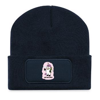 Weinhorn Einhorn - Recycelte Patch Beanie - French Navy - Vorne