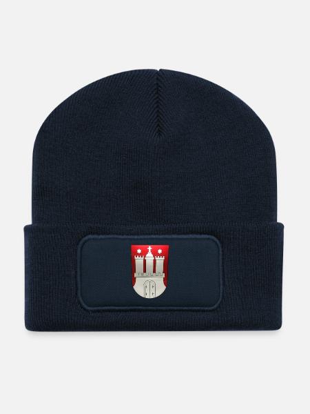 Hamburg - Recycelte Patch Beanie - French Navy
