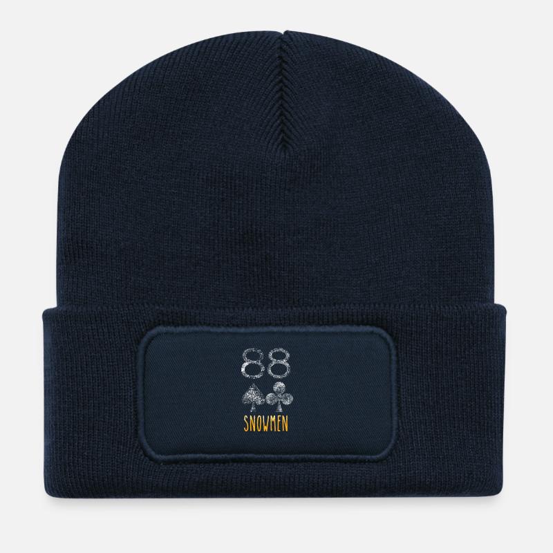 Poker Snowmen - Recycelte Patch Beanie - French Navy