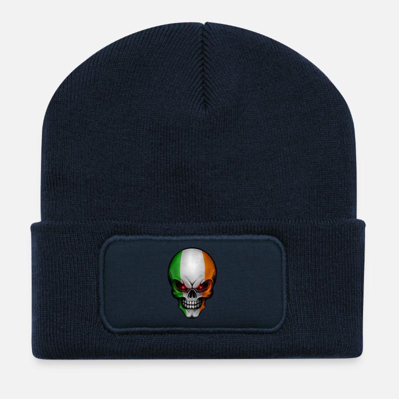 Totenkopf Irland - Recycelte Patch Beanie - French Navy