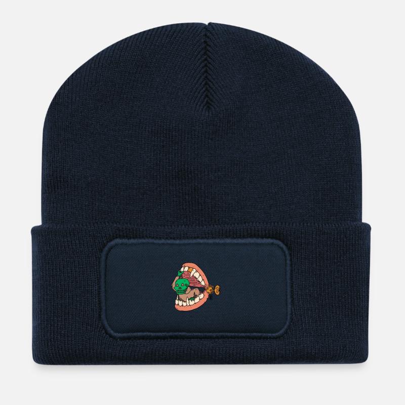 Zahnschmerzen - Recycelte Patch Beanie - French Navy