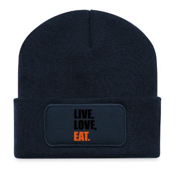 manger - Beanie recyclé à patch - bleu marine - Devant