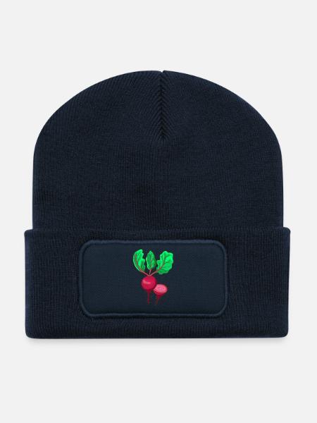 Betteraves rouges betteraves - Beanie recyclé à patch - bleu marine