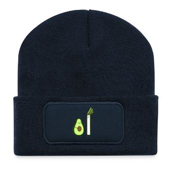Leeks and avocado - Recycled Patch Beanie - french navy - Front